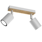 Spot Terra line 200 white/wood/white swivel 2xGU10 (Ceryfikat FSC 100%, SGSCH-COC-070615)