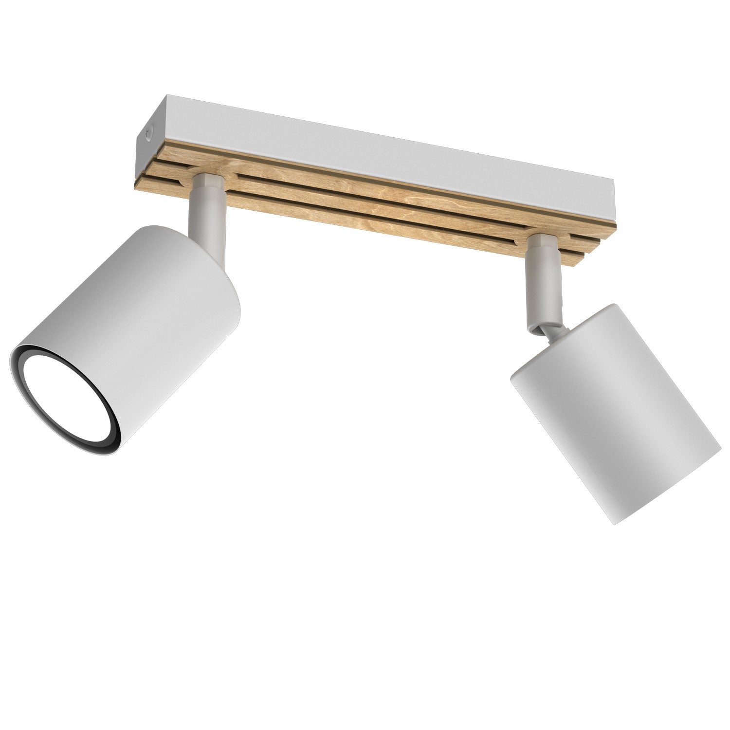 Spot Terra line 200 white/wood/white swivel 2xGU10 (Ceryfikat FSC 100%, SGSCH-COC-070615)