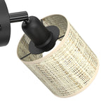 spot Rattan black, shade dia 100 , h 100, 1xE27