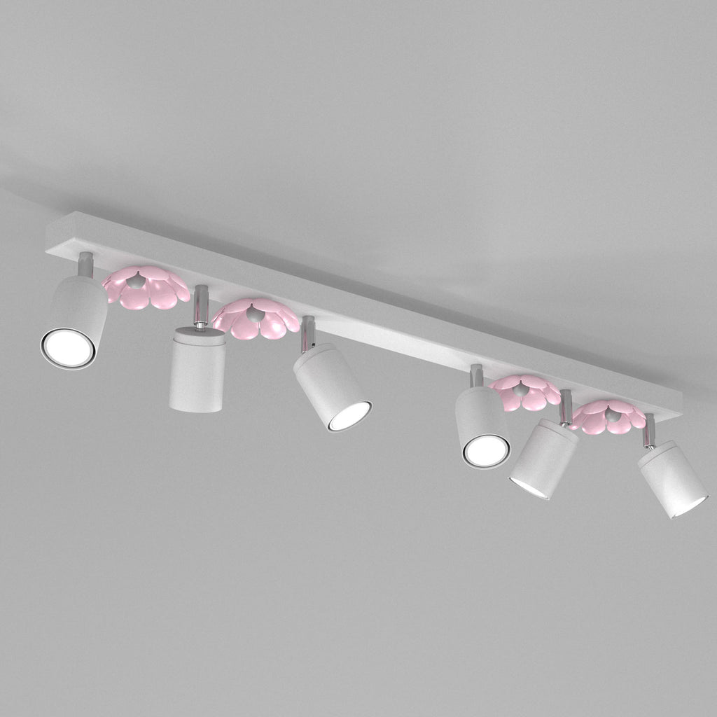 spot Flower white/pink 6xGU10