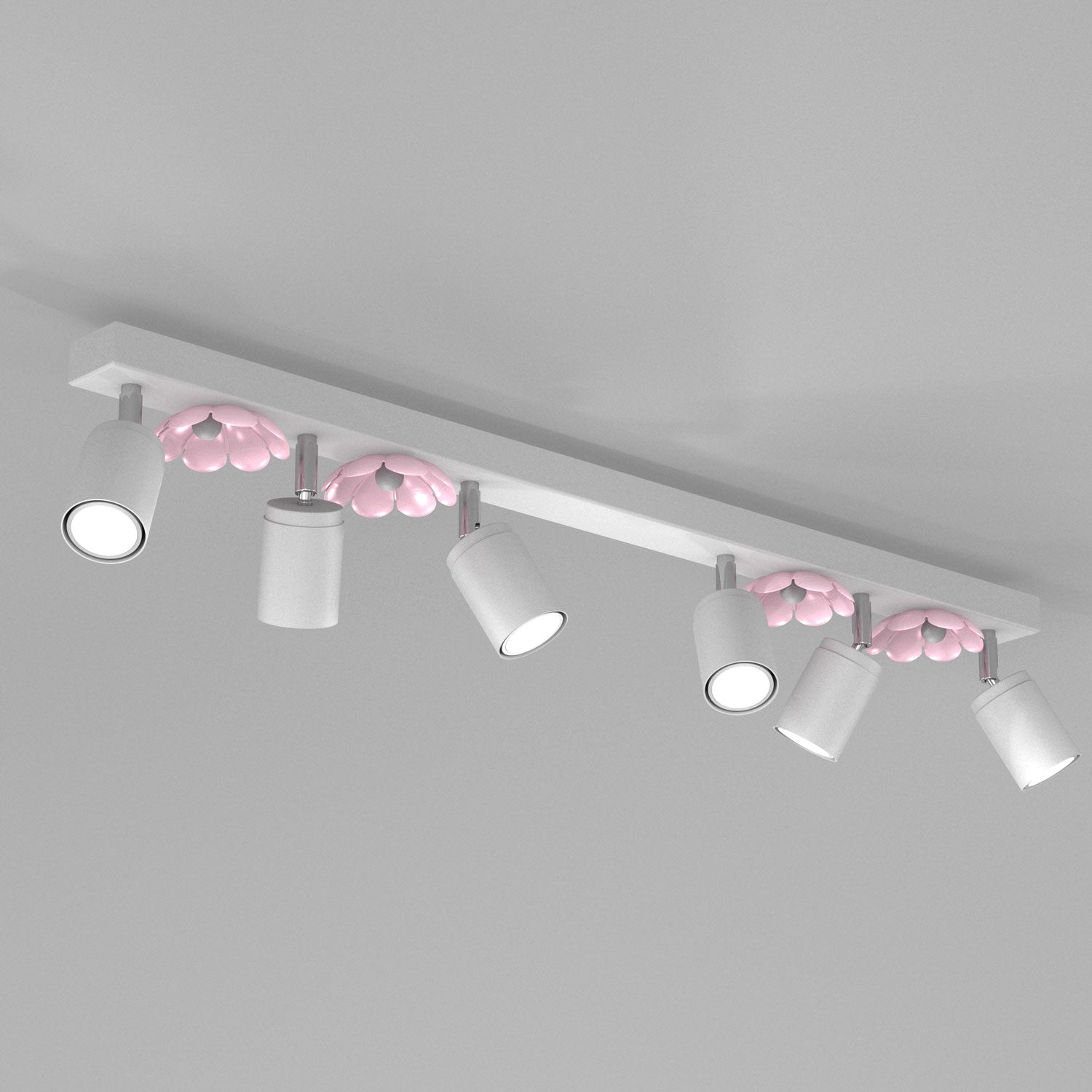spot Flower white/pink 6xGU10