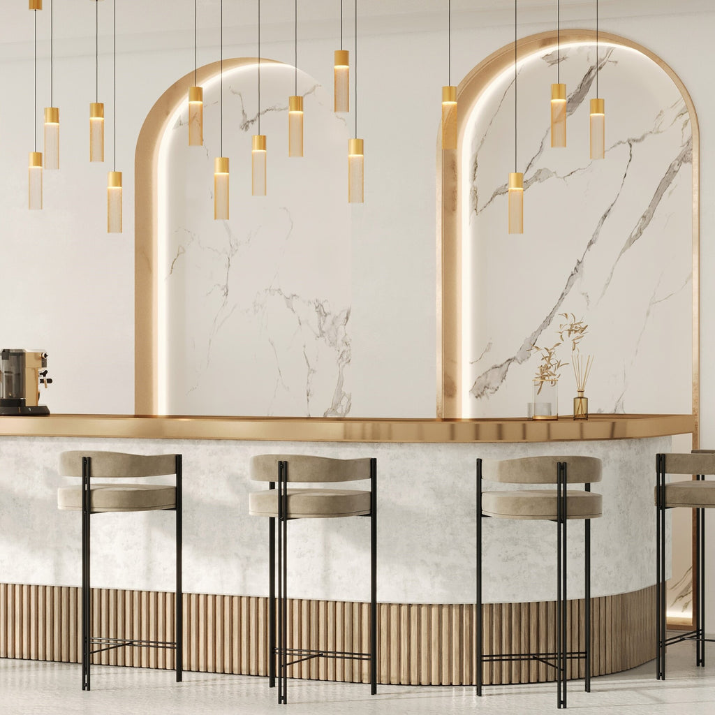 Maytoni Lampa wisząca Imaginary - Metal - Złoty MOD190PL-L5G3K