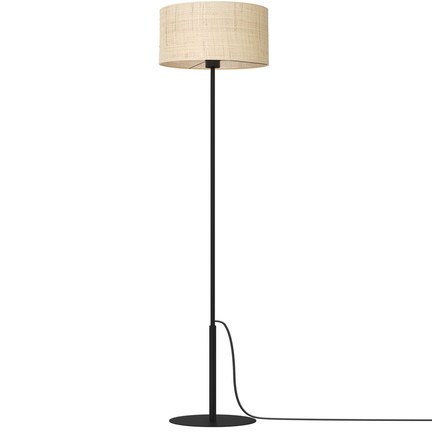 lampa podł. prosta, Rattan cylinder shade dia 400, h 200 1xE27