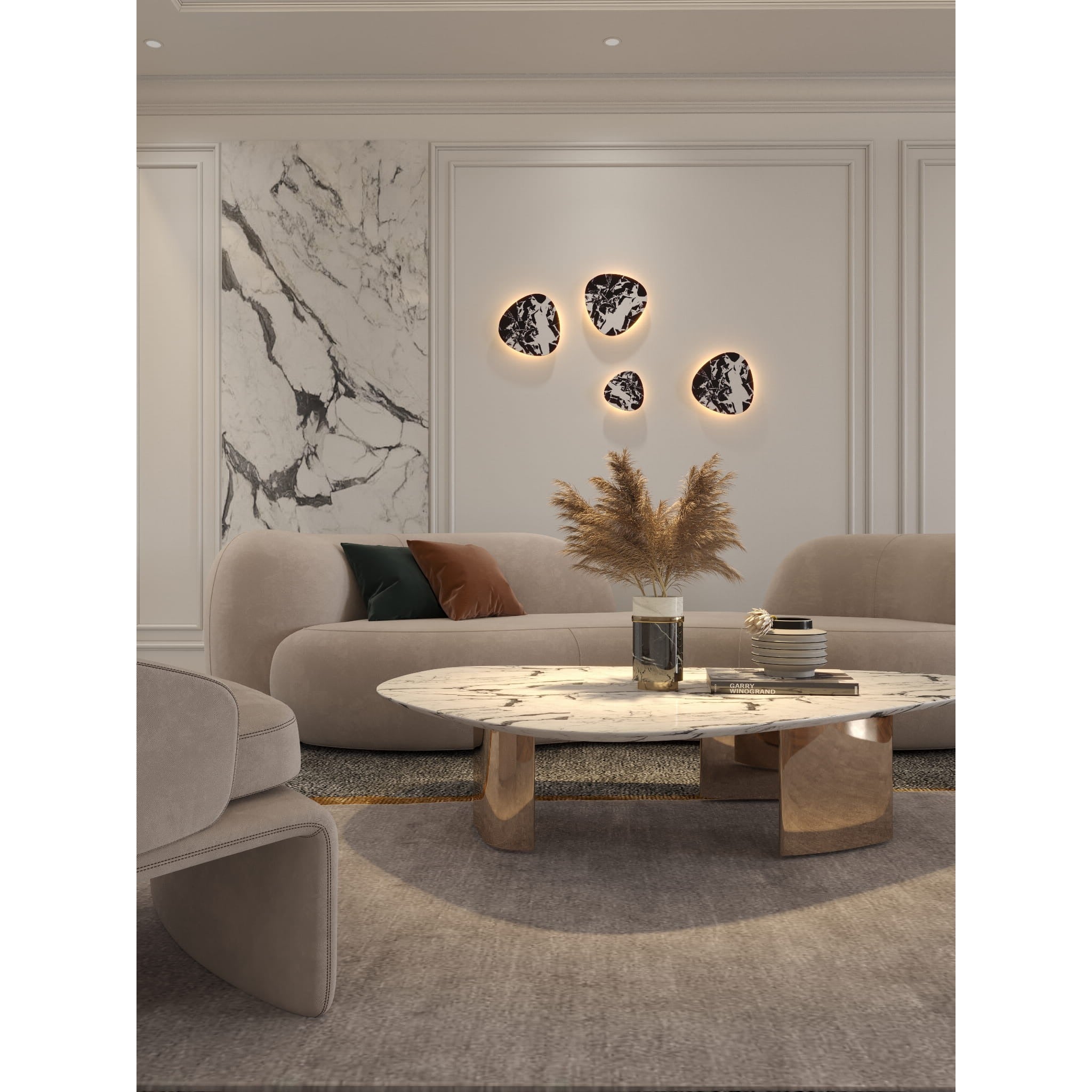 Maxlight Kinkiet Marbles - Wycinek płytki ceramicznej - Czarny W0392