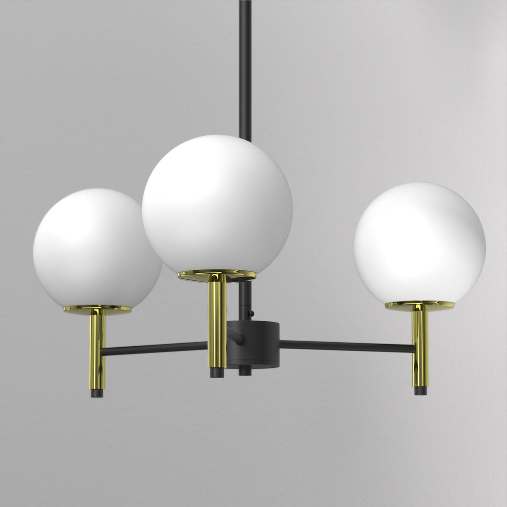 żyrandol Awinion black/gold 3xE27