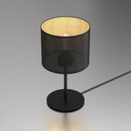 lampka gab. Loft shade H 34 black, cylinder shade dia 180, h 150 black/gold 1xE27