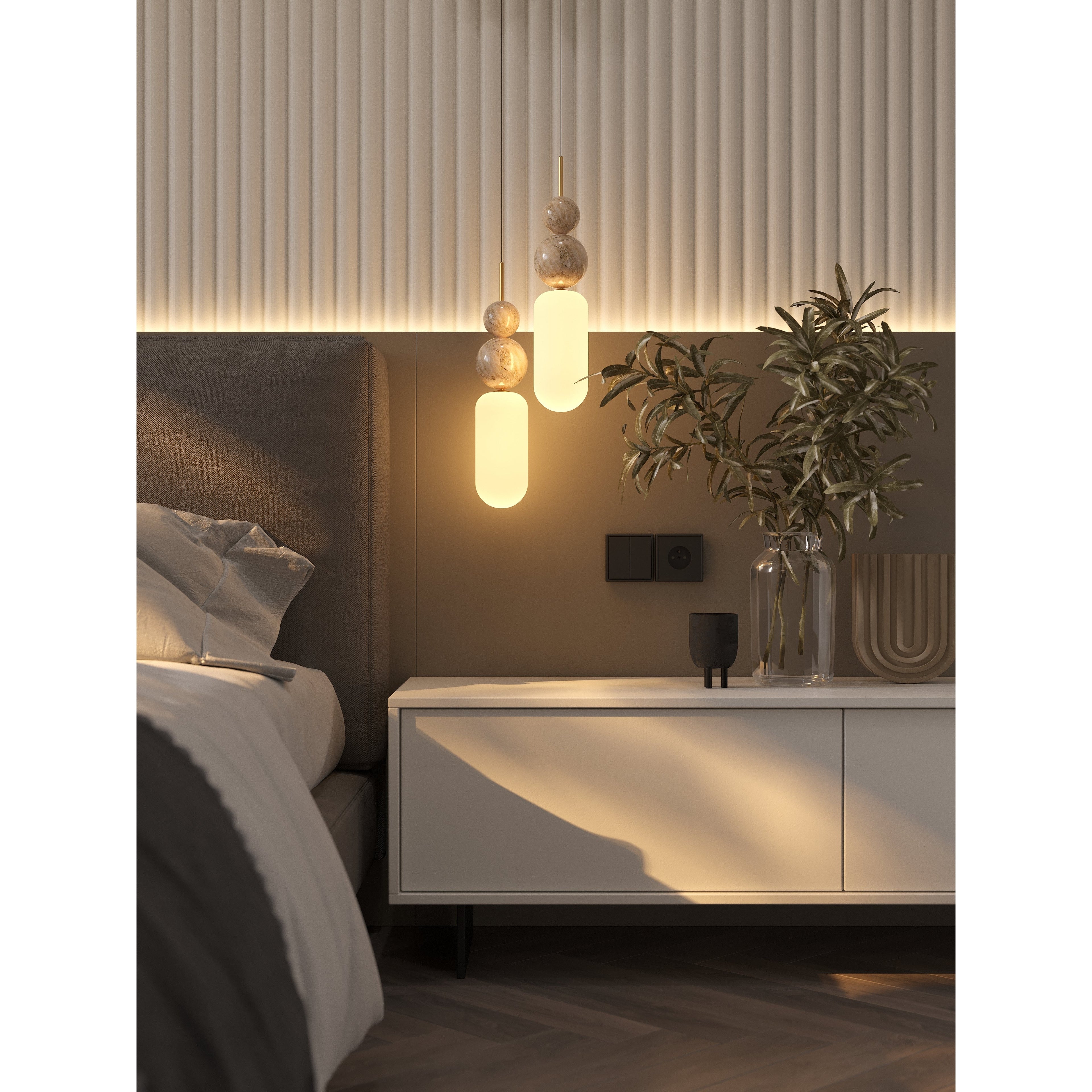 Maxlight Lampa wisząca Nova - Stal nierdzewna + szkło - Złoty P0642