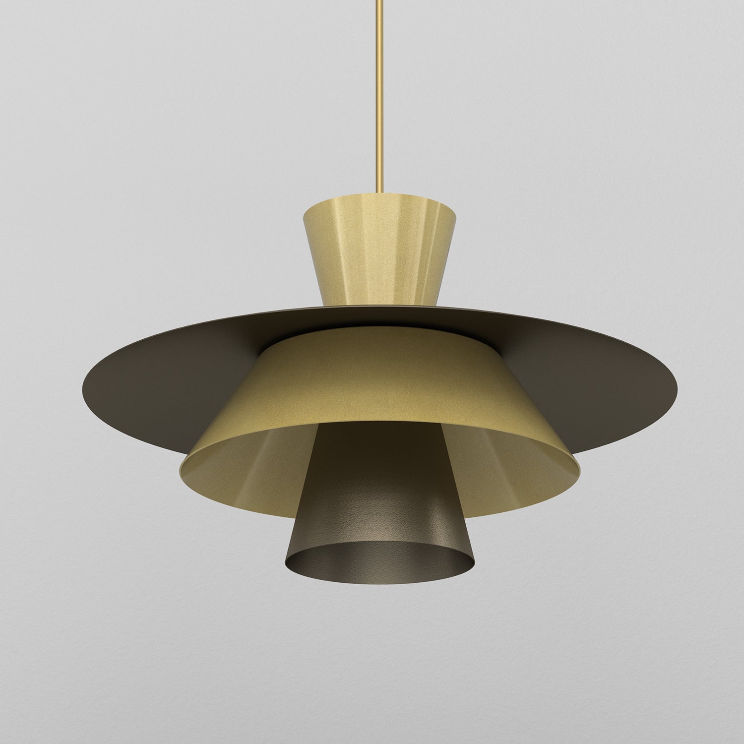 żyrandol Plato titanium-bronze/gold 1xE27