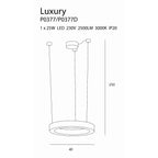 Maxlight Lampa wisząca Luxury 40cm - Stal nierdzewna + akryl - Złoty P0377D