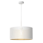 żyrandol Loft shade white, cylinder shade dia 400, h 200 white/gold 1xE27