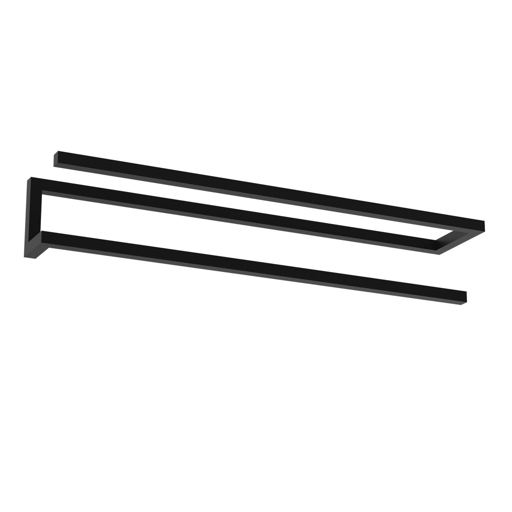 wall towel hanger 60 cm - double, black