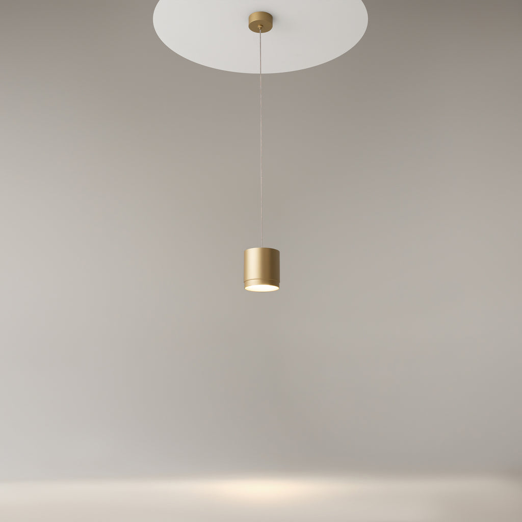 Maytoni Lampa wisząca Polar - Aluminium + tworzywo sztuczne - Złoty matowy P088PL-GX53-MG