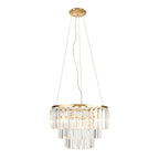 Maxlight Lampa wisząca Monaco 42cm - Metal + szkło - Złoty P0423
