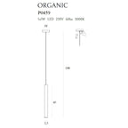 Maxlight Lampa wisząca Organic I - Metal + akryl - Złoty szczotkowany P0459