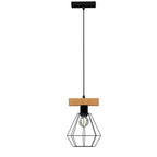 żyrandol Vastra (basket 245mm) black/natural wood 1xE27