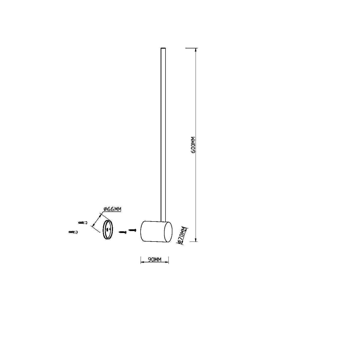 Maytoni Kinkiet Light stick - Aluminium - Mosiądz MOD237WL-L6BS3K