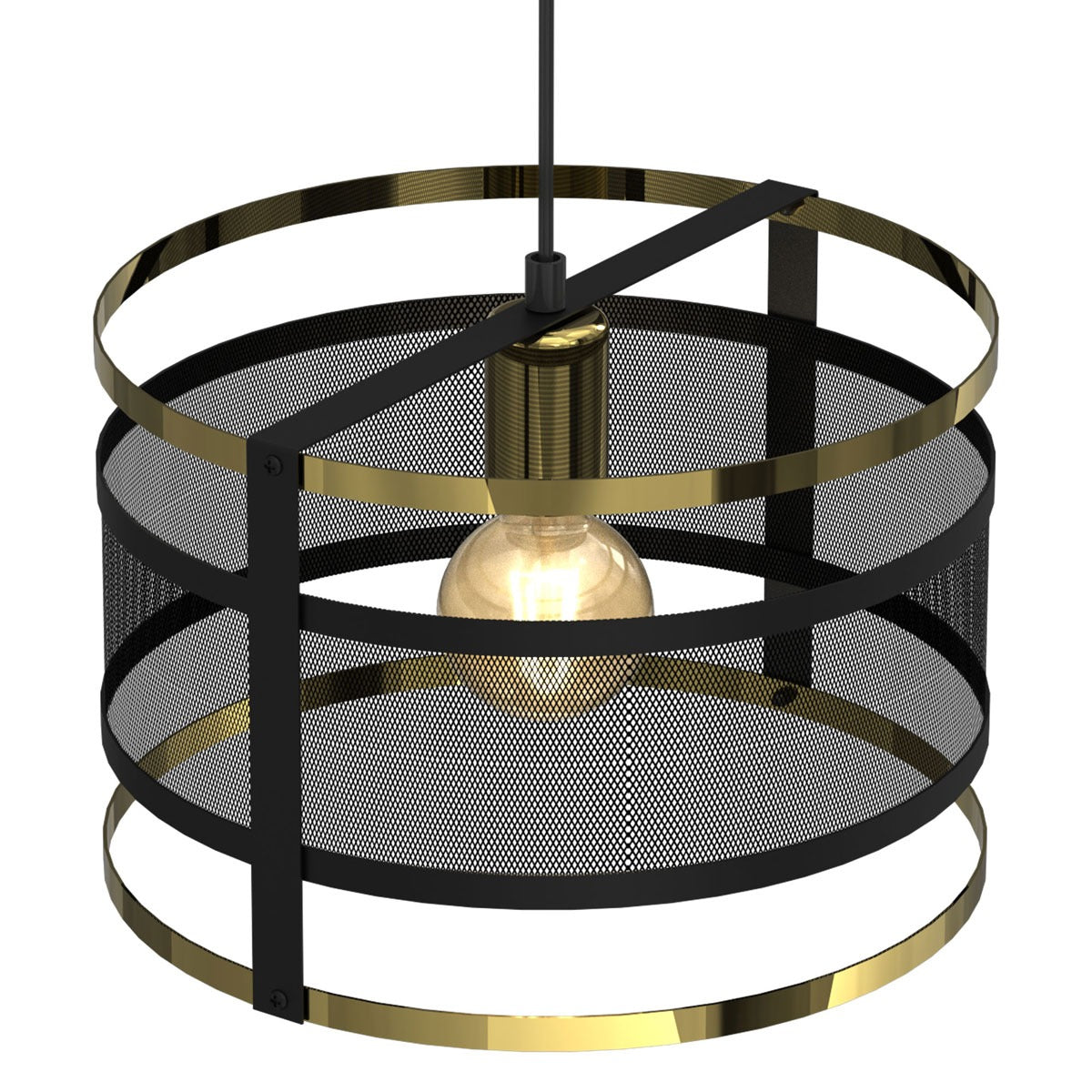 żyrandol Rim black/gold 1xE27