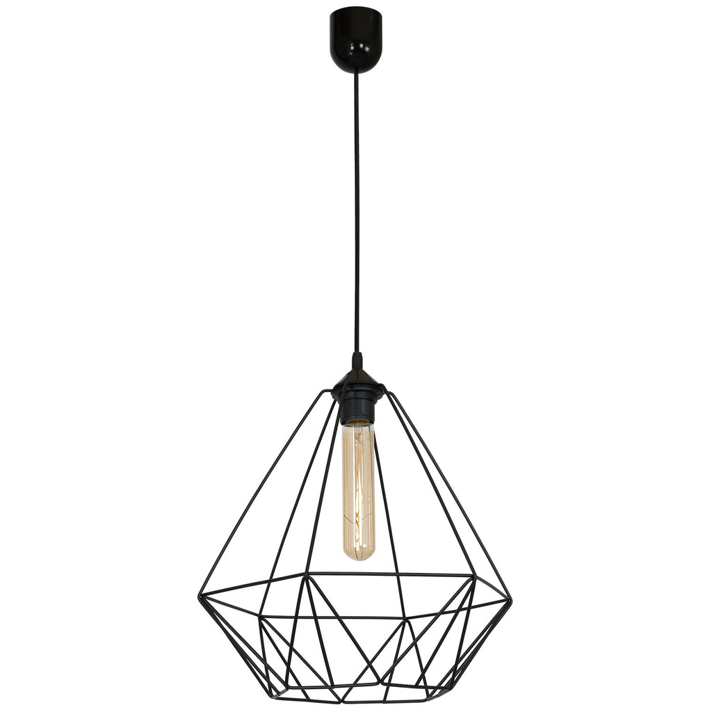 żyrandol Basket New black 1xE27