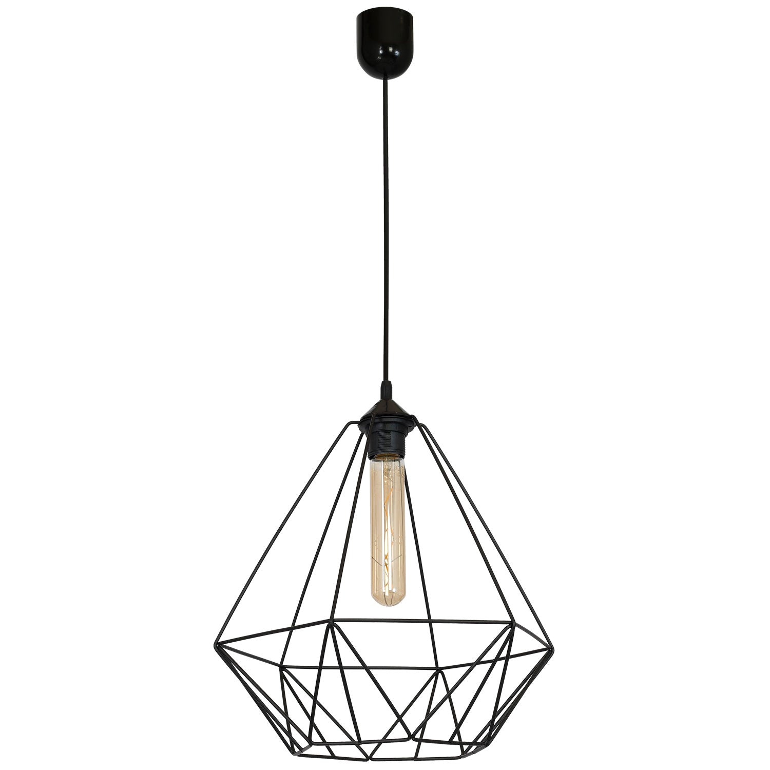 żyrandol Basket New black 1xE27