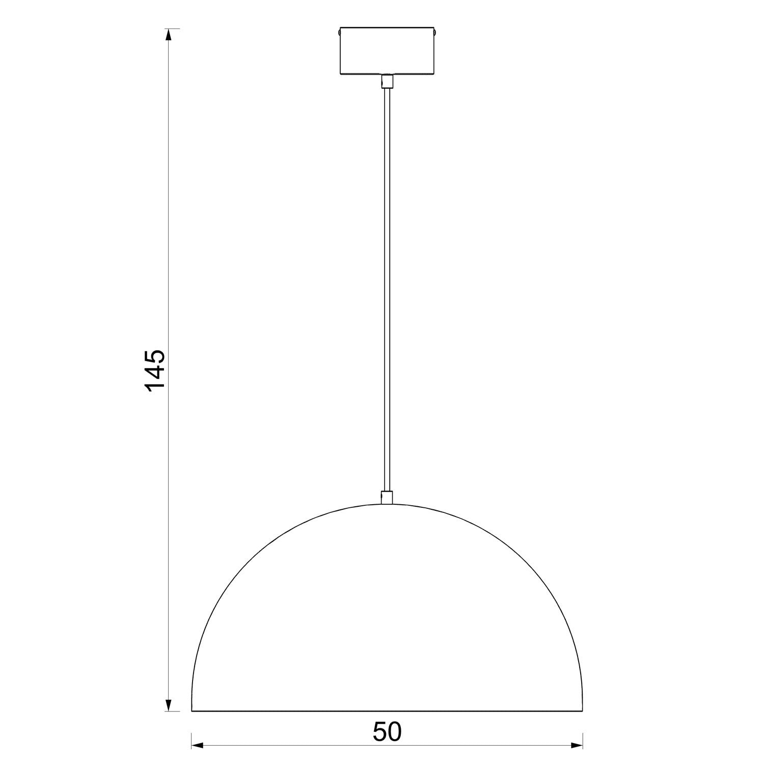 żyrandol Single white 1xE27