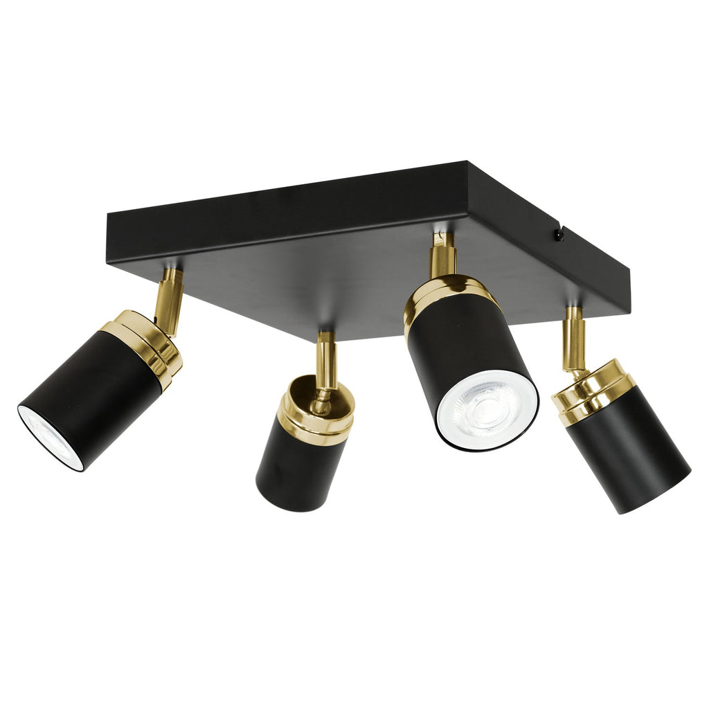spot Reno black/gold 4xGU10
