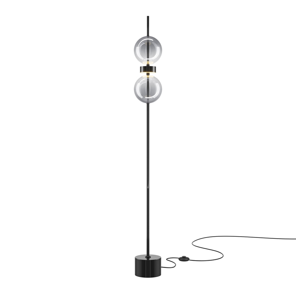 Maytoni Lampa podłogowa Double Moon - Metal - Czarny MOD478FL-L15B3K