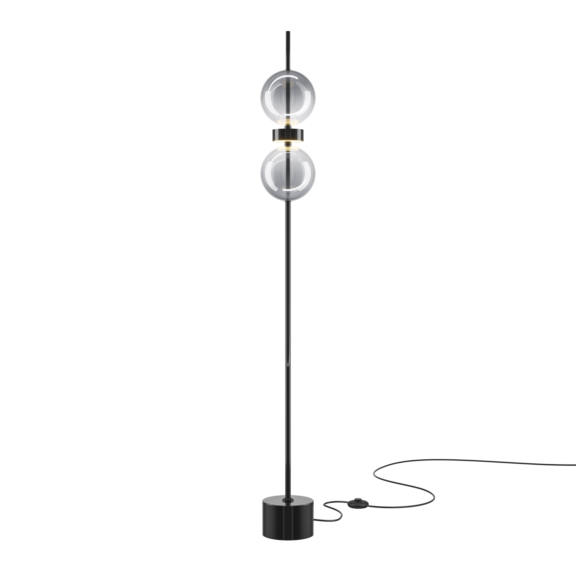 Maytoni Lampa podłogowa Double Moon - Metal - Czarny MOD478FL-L15B3K