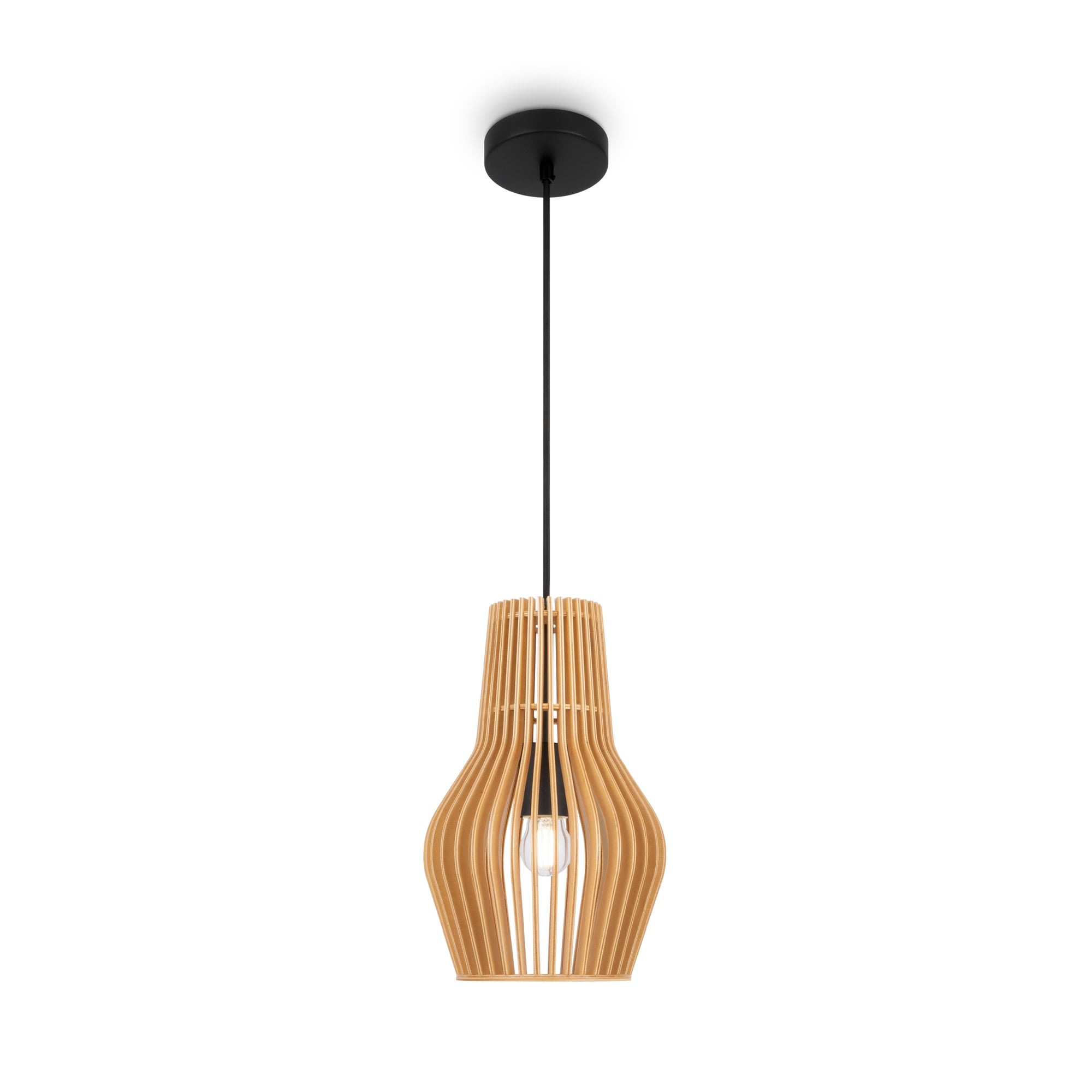 Maytoni Lampa wisząca Roots - Metal - Czarny MOD191PL-01W1