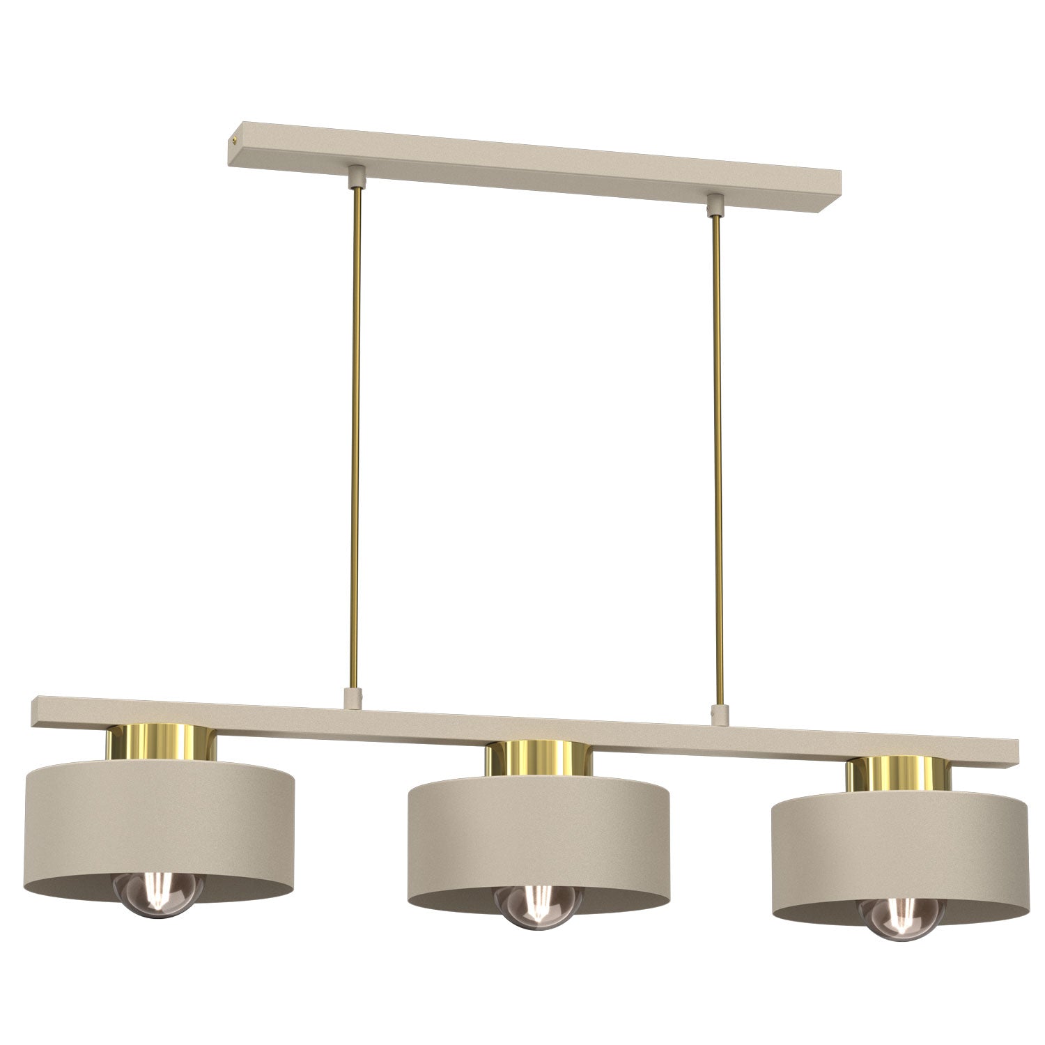 żyrandol Marti beige/gold 3xE27