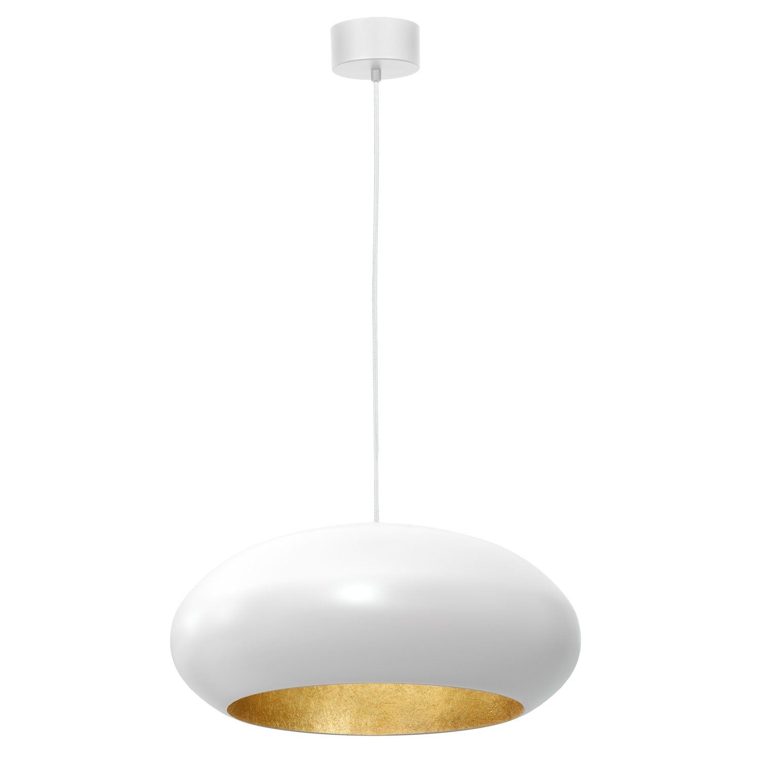 żyrandol Compo oval (dia 500) white/gold 1xE27