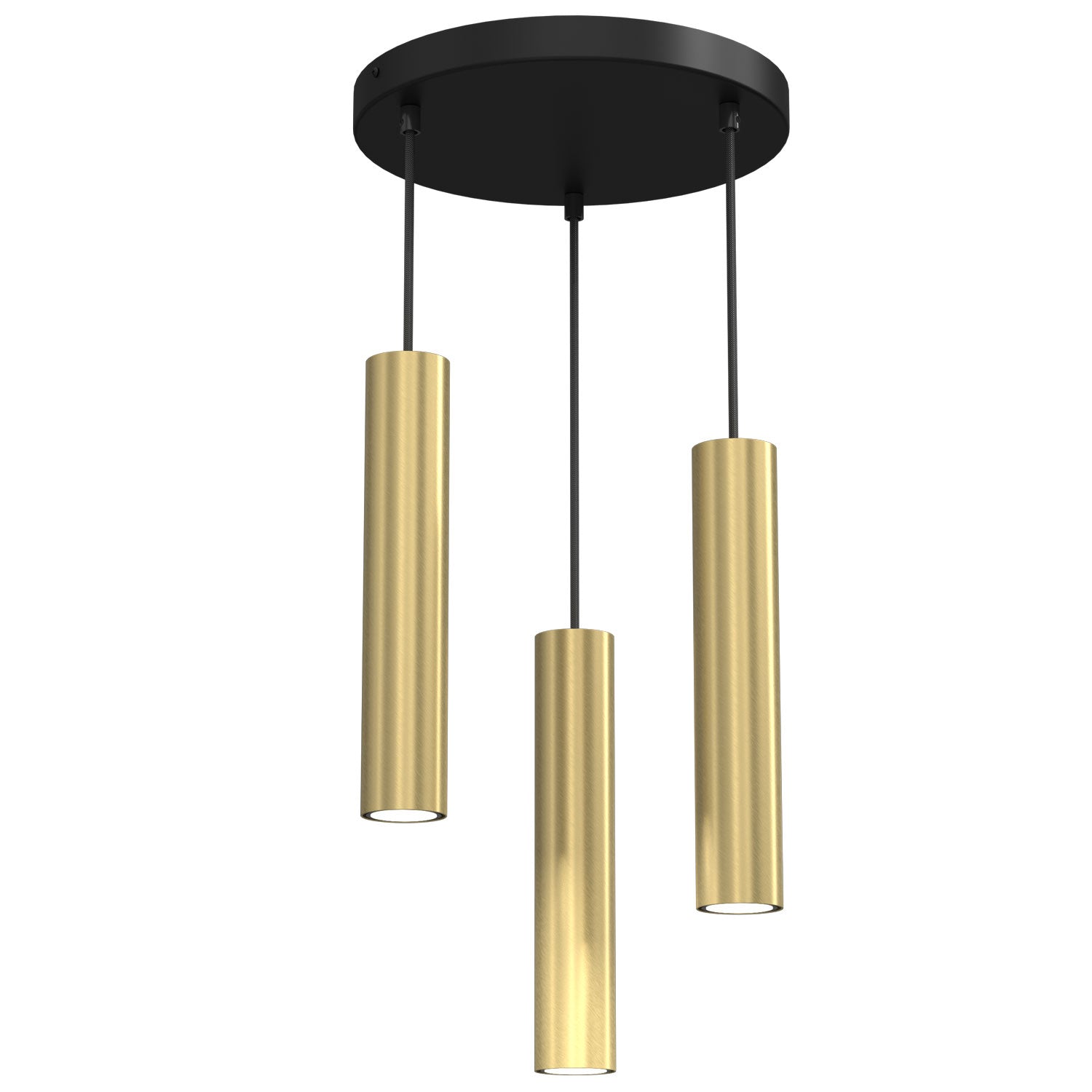 żyrandol plate dia 300 Raito brushed brass 3xGU10