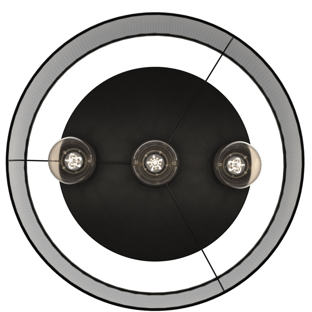 plafon Loft shade black, cylinder shade dia 400 h 200 black 3xE27