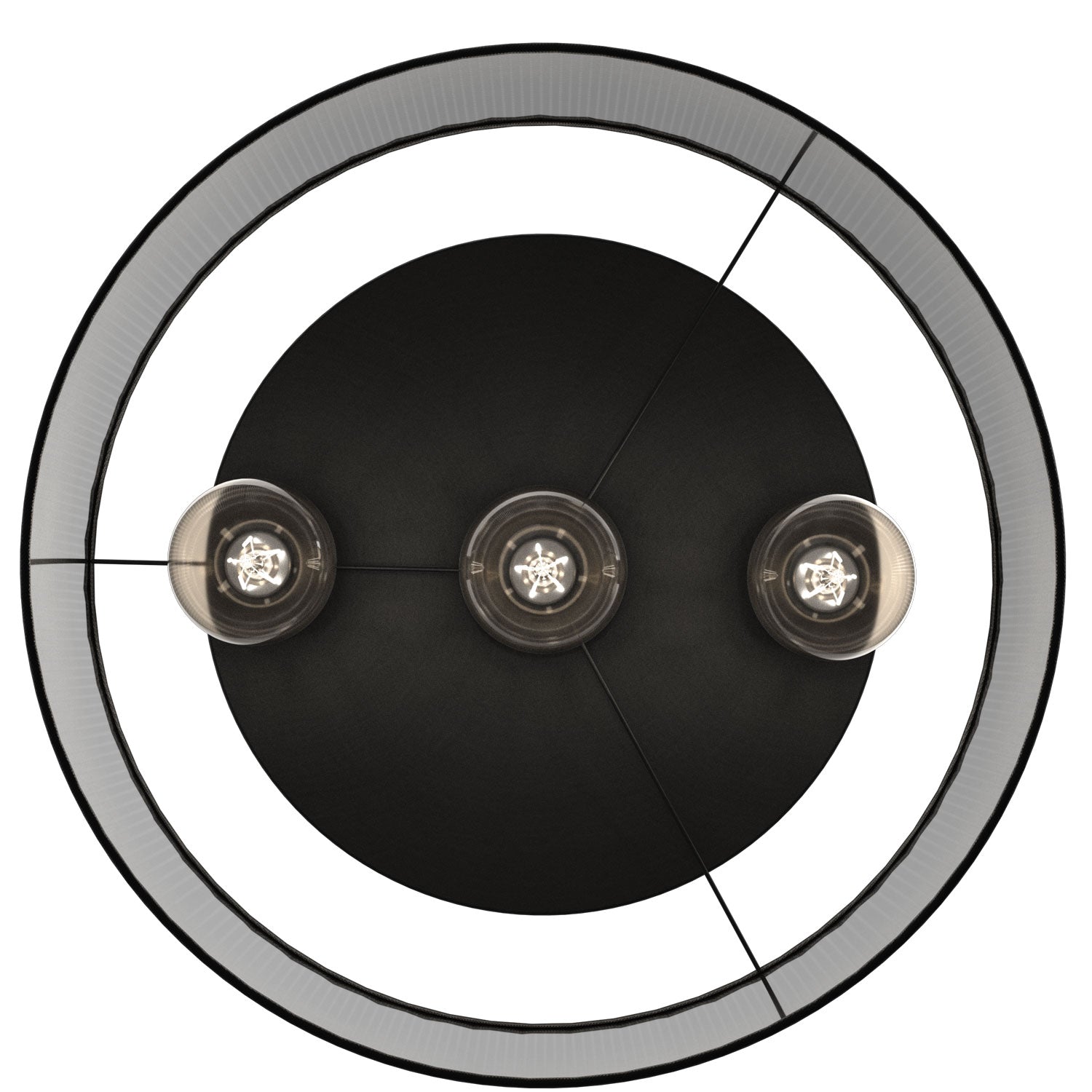 plafon Loft shade black, cylinder shade dia 400 h 200 black 3xE27