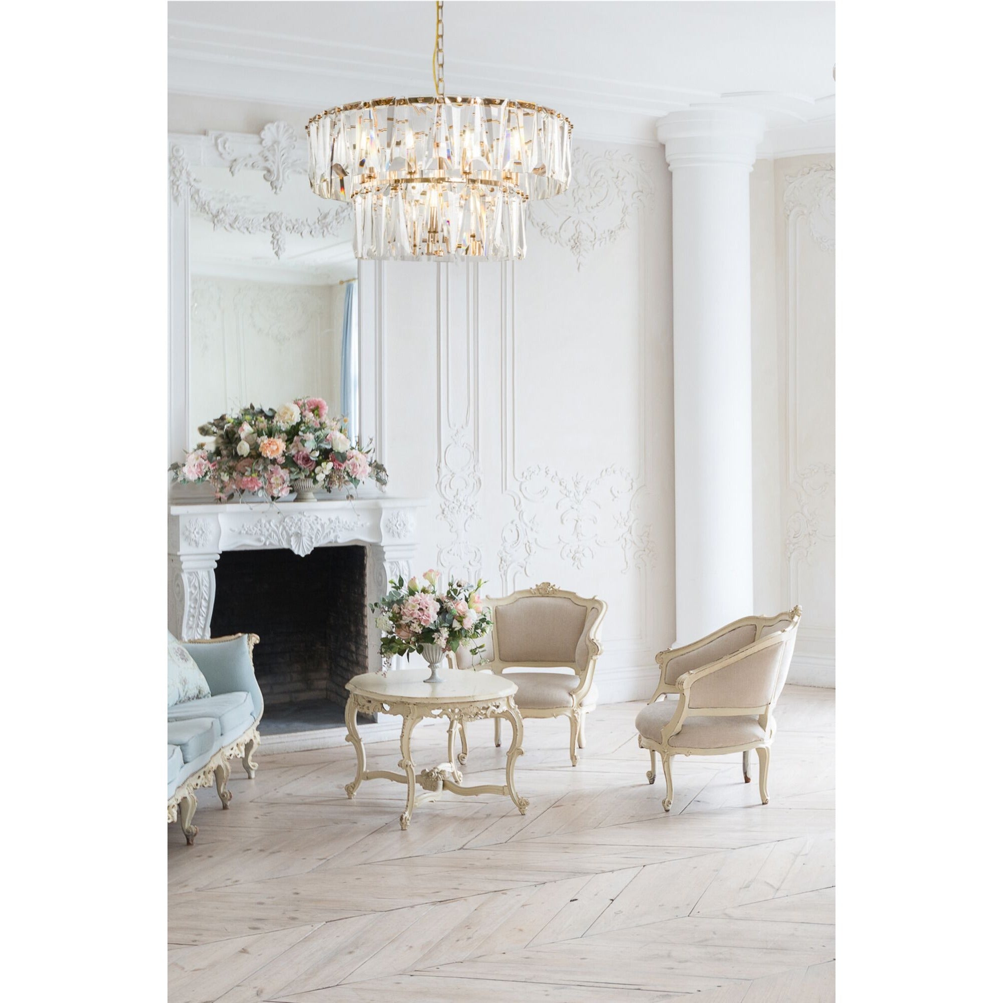 Maytoni Lampa wisząca Puntes - Metal - Złoty MOD043PL-12G