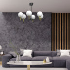 żyrandol Awinion black/gold 6xE27