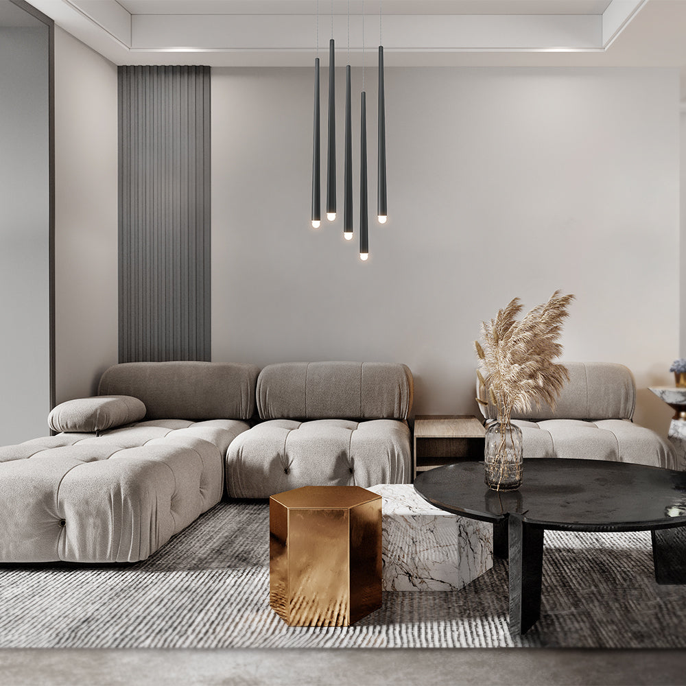 Maytoni Lampa wisząca Cascade - Aluminium - Czarny MOD132PL-L30BK