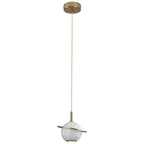 Maxlight Lampa wisząca Uranos - Marmur + metal + akryl - Biały + złoty P0413
