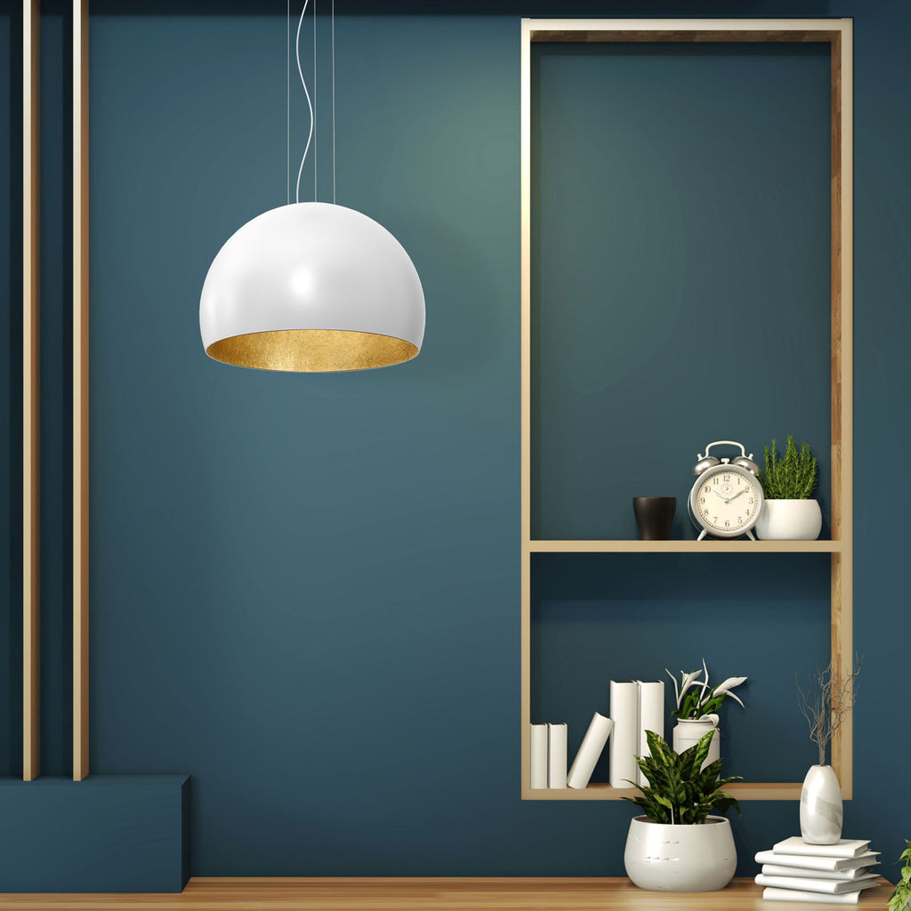 żyrandol Compo 3/4 bool ( dia 600) white/gold 1xE27