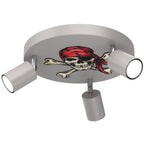 spot Fun Skull grey plate dia 300, 3xGU10