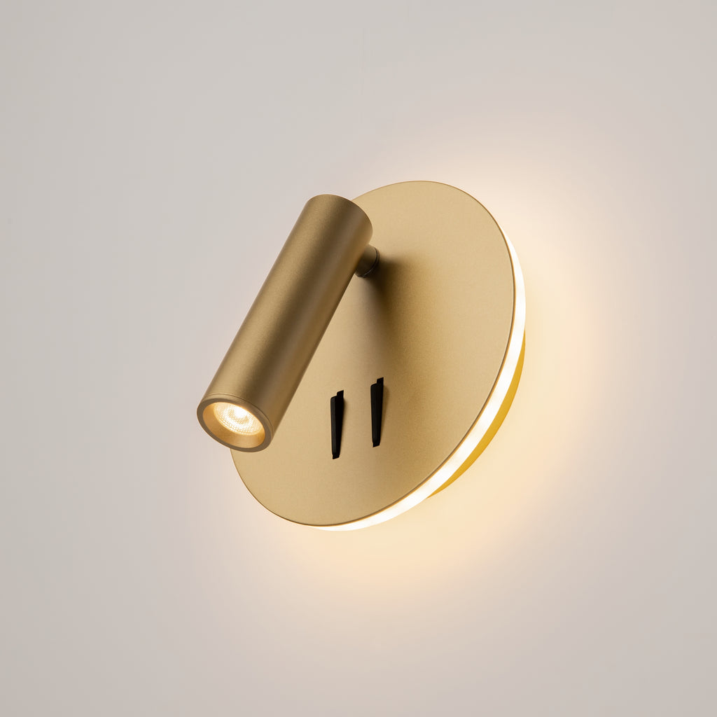 Maytoni Kinkiet Ios 176 - Aluminium - Złoty matowy C176-WL-01-6W-MG