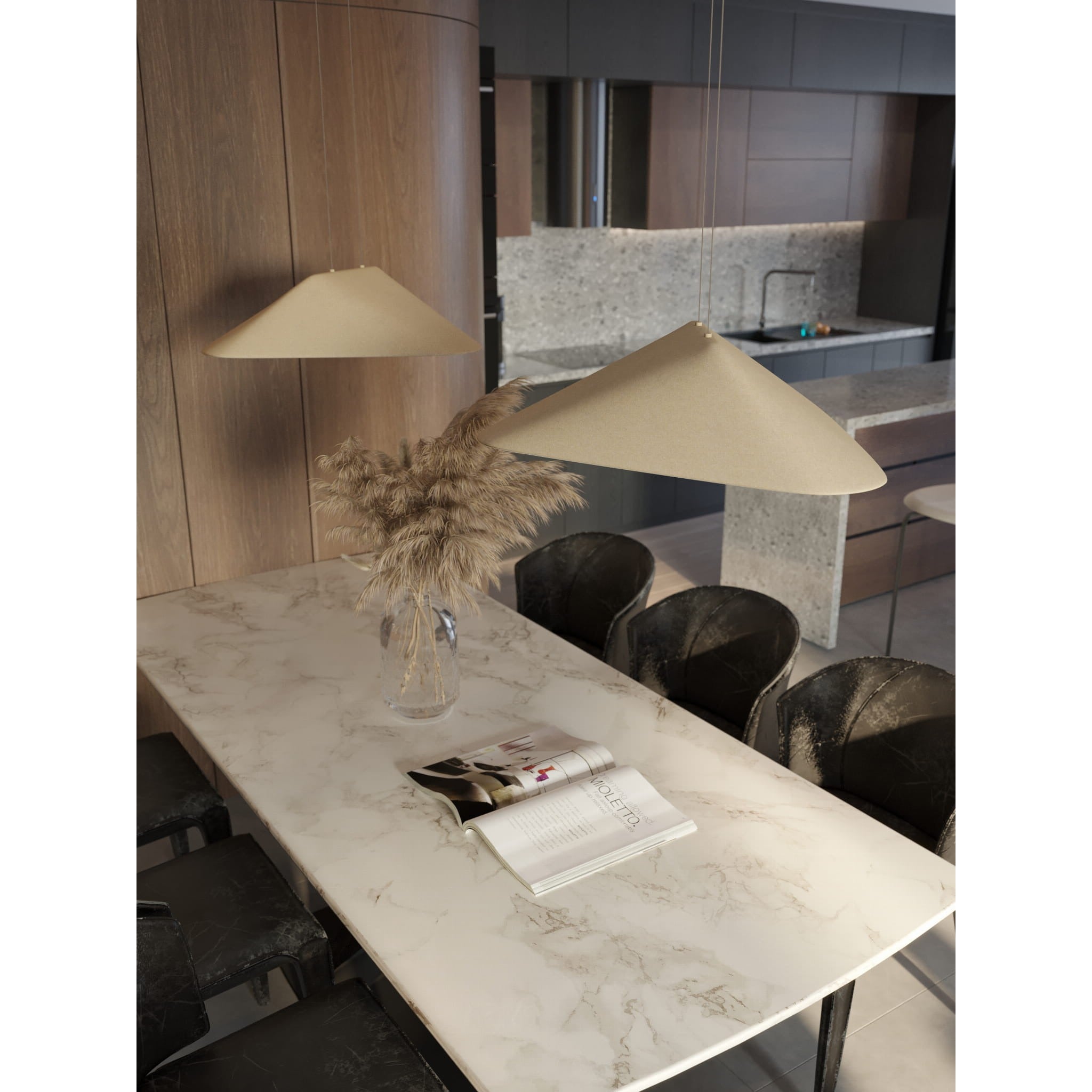 Maxlight Lampa wisząca Carbon - Filc - Kremowy + szary P0568