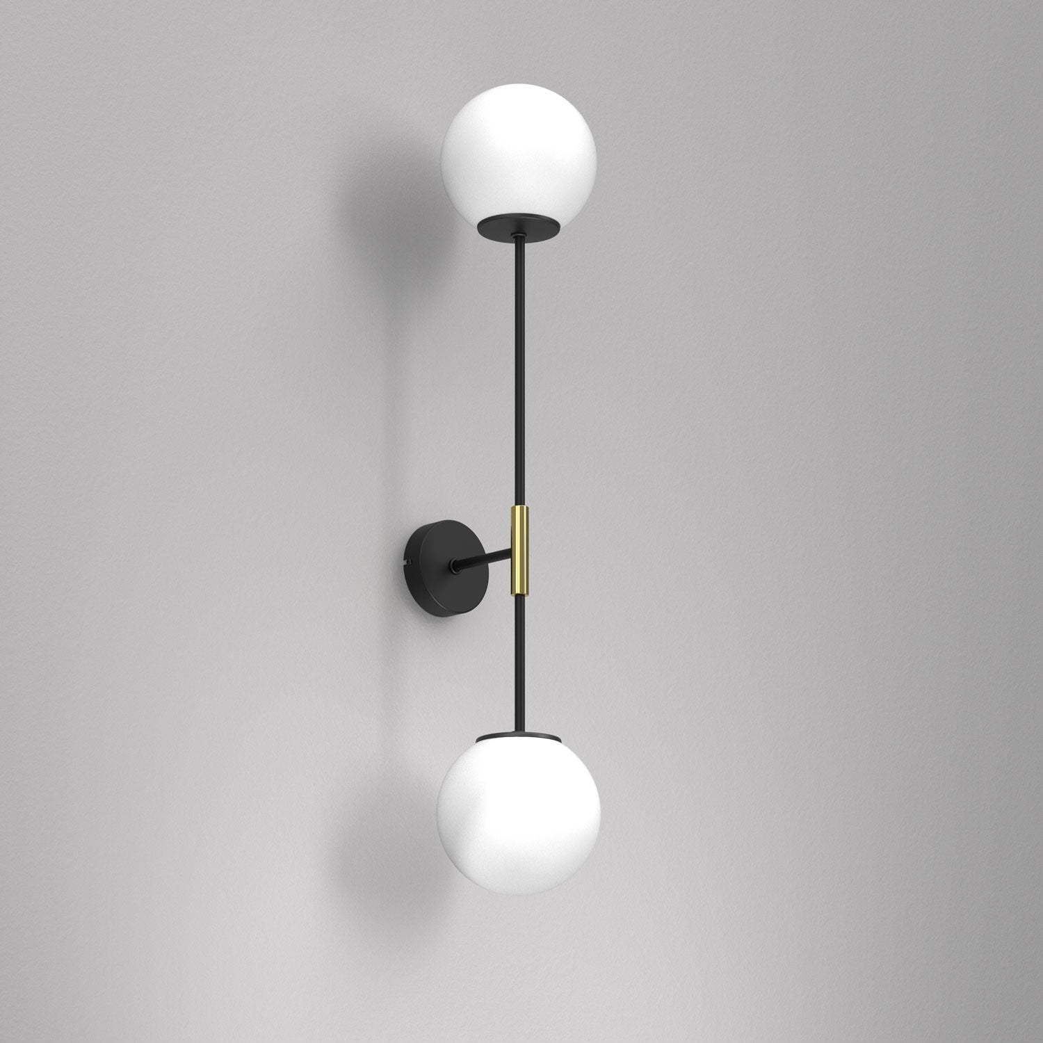 kinkiet Glame black/gold 2xE27