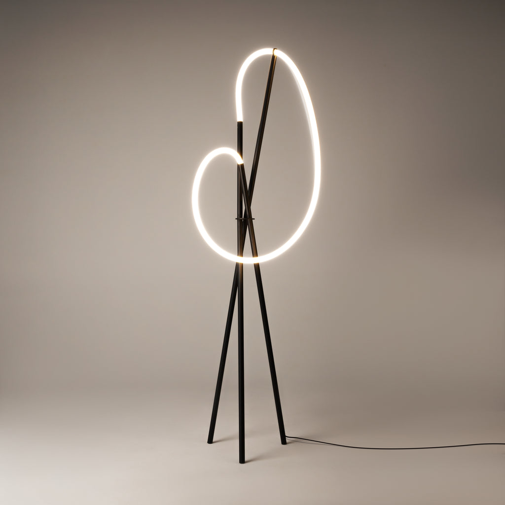 Maytoni Lampa podłogowa Crochet - Aluminium - Czarny MOD369FL-L36B3K