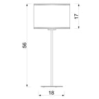 lampka gab. Arden H 58 black, cylinder shade dia 250, h 170 black/gold 1xE27