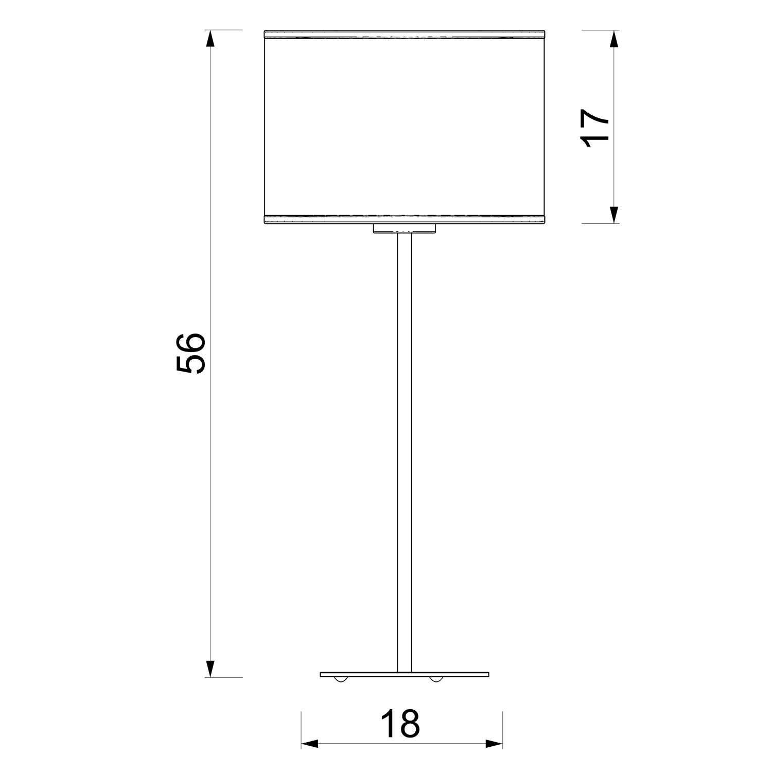 lampka gab. Arden H 58 black, cylinder shade dia 250, h 170 black/gold 1xE27