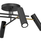 plafon prosty Axion black/gold 4xGU10
