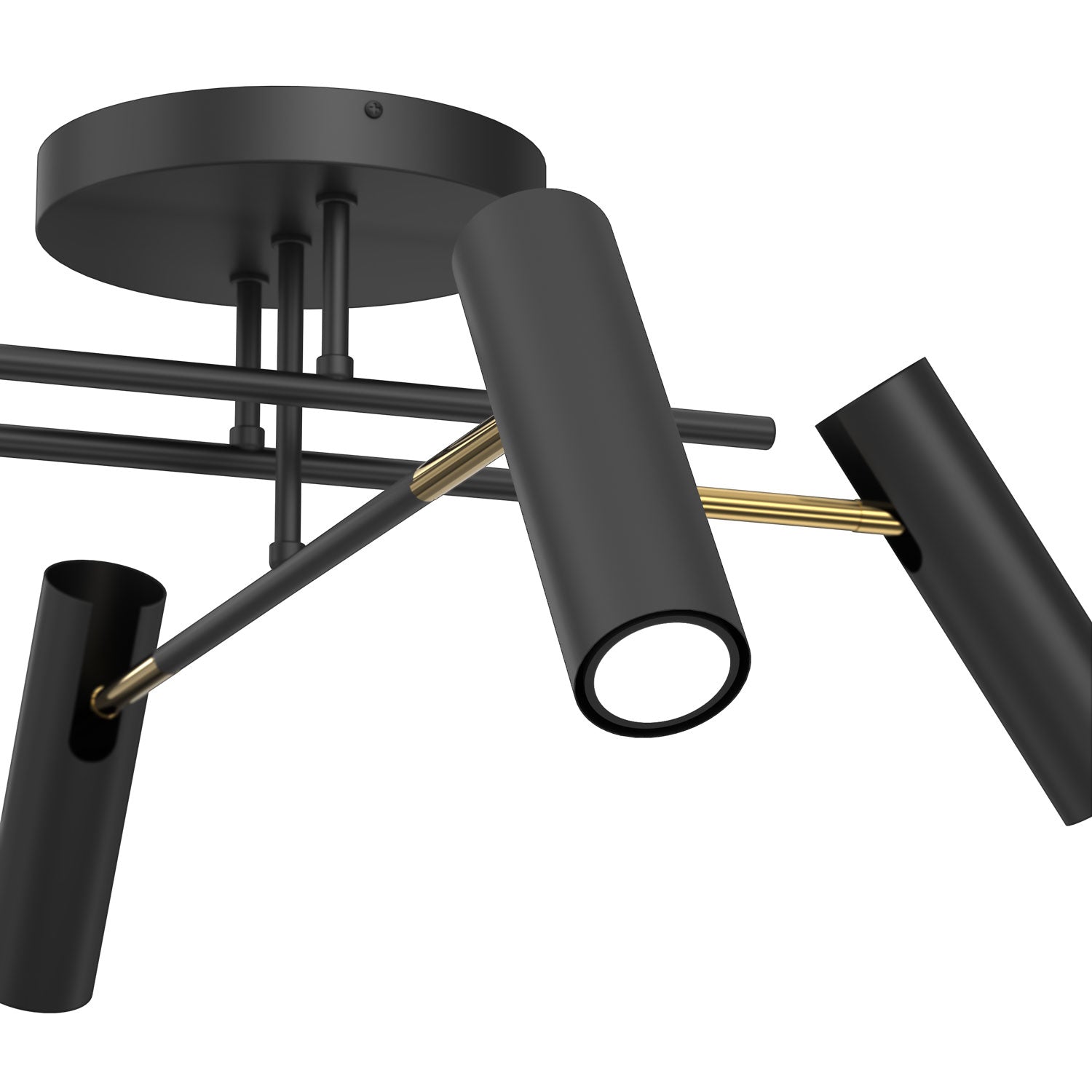 plafon prosty Axion black/gold 4xGU10