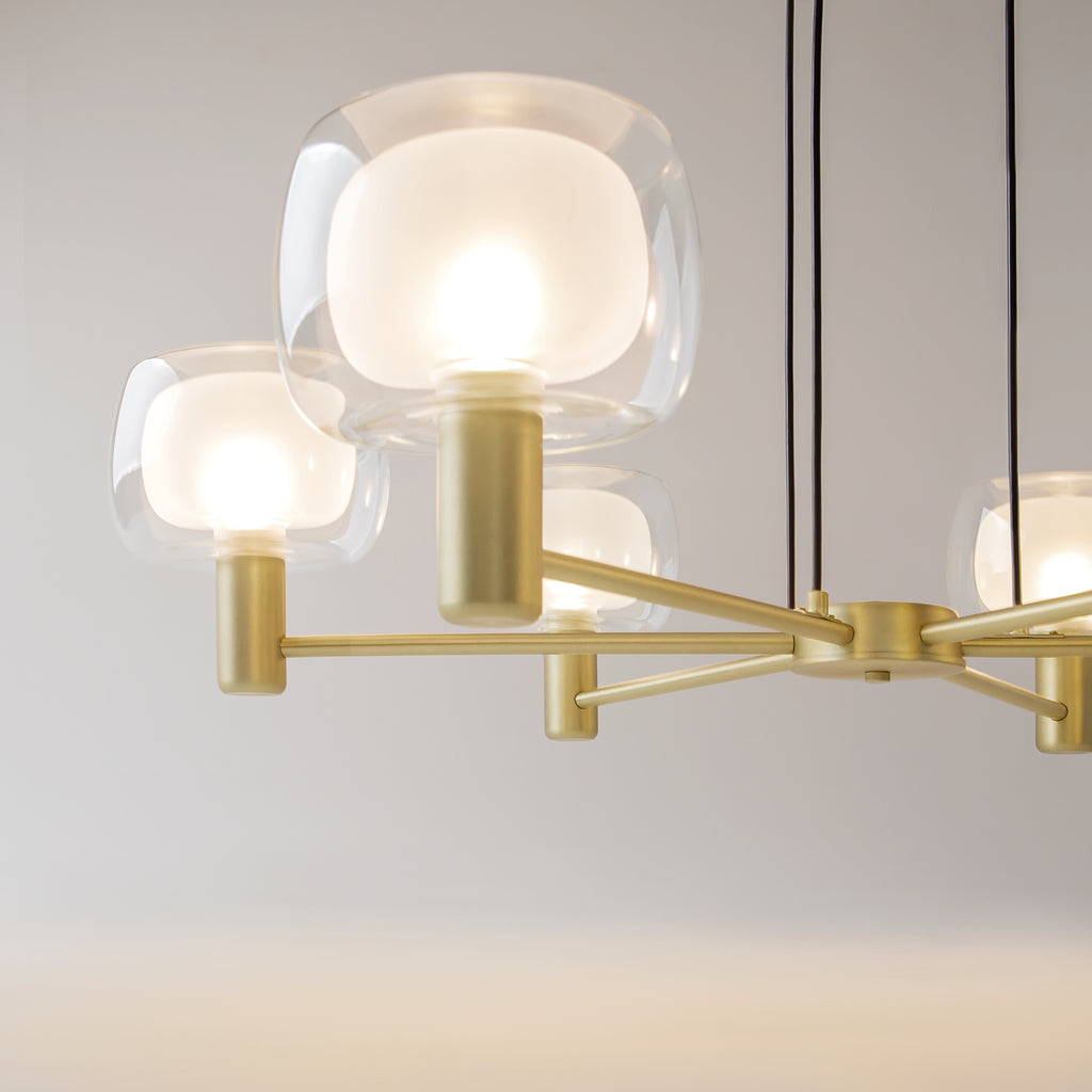 Maytoni Lampa wisząca Vision - Aluminium - Złoty MOD411PL-06G