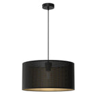 żyrandol Loft shade black, cylinder shade dia 400, h 200 black/gold 1xE27