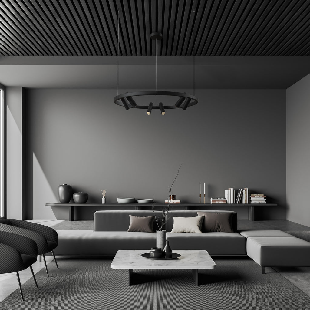 Maytoni Lampa wisząca Satellite - Aluminium - Czarny MOD102PL-L42B